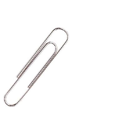 SCHOOL SMART School Smart 084473 1.25 In. Nickel Coated Non-Skid Paper Clip; Silver; Pack - 100 84473